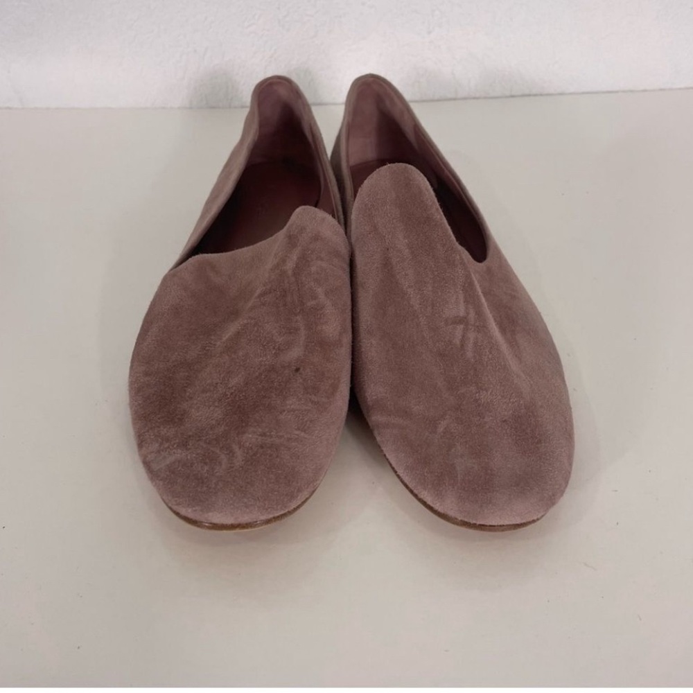 Vince Dusty Pink Leather Suede Slip On Flats